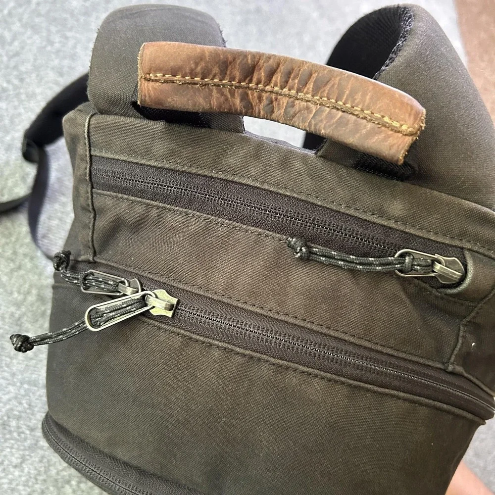 Fjallraven Backpack Black G-1000 Laptop Compartment Travel Daypack Mens